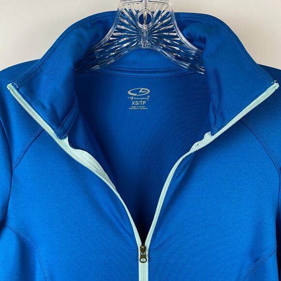 Women's CHAMPION Blue Full-Zip Athletic Jacket Pockets Size XS - Picture 3 of 9